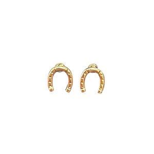 NWT - 18k Gold Plated Horseshoe Stud Earrings